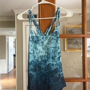Lululemon Blue Tie-Dye Strappy women’s one piece swimsuit